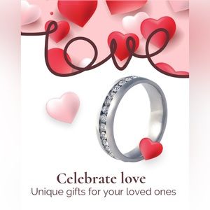 New Silver Stainless Steel Zircon Stackable Ring